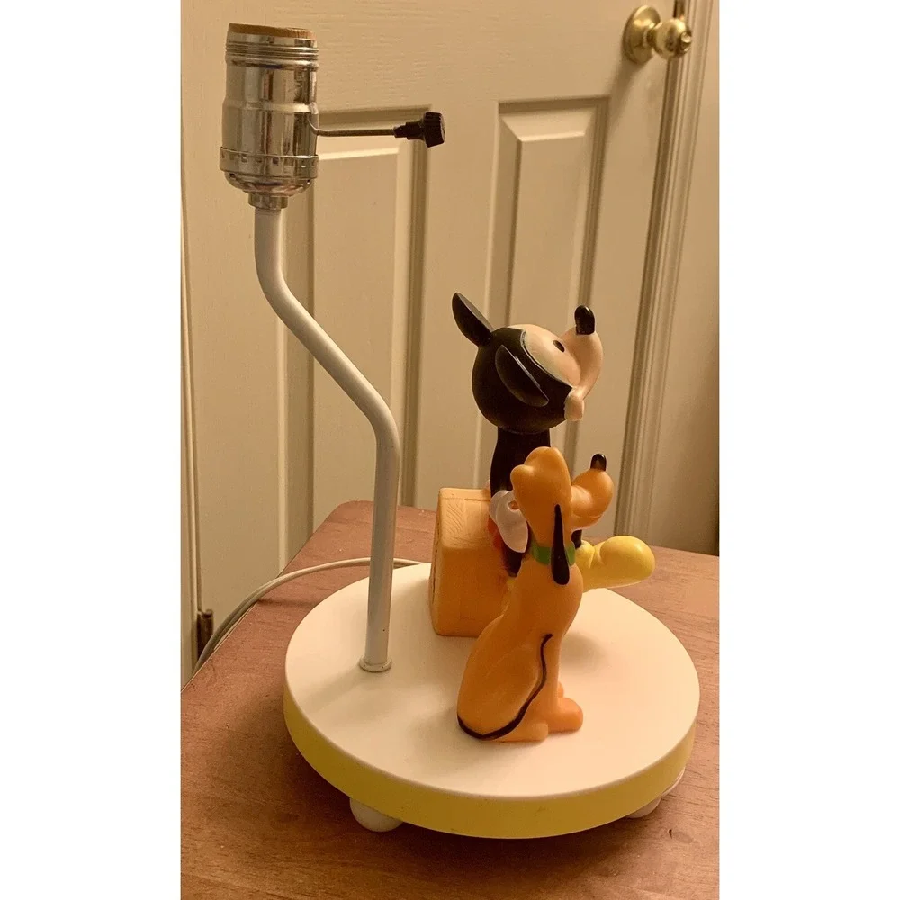 Vintage Disney Mickey Mouse & Pluto Balloon‎ Nursery Lamp